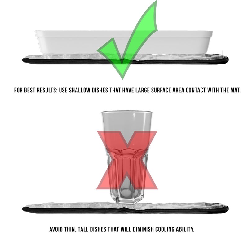 FlexiFreeze Party Mat Chiller - Food Cooling Buffet Cooler for Cold Serving Red (19" x 15") - Image 4